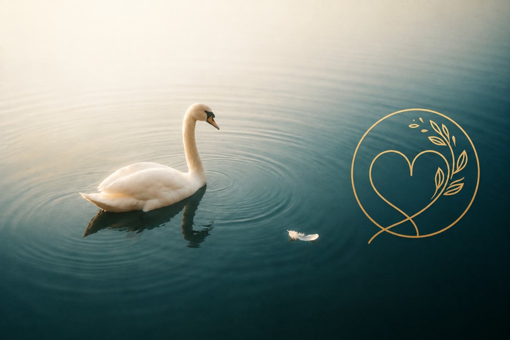 Swan en agua tranquila